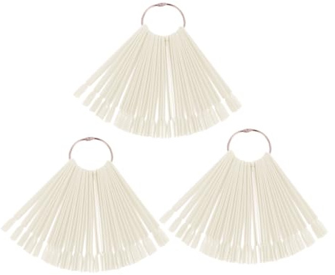 EXQUIMEUBLE Nagellack Farbdisplay Fächer mit Metallring Praktische Nageltips Palette für Maniküre Nail Art für Nagelsalons und Persönliches Training