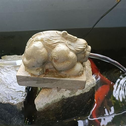 ZYZSY Wasserspeier Figur, Landschaft Fisch Besonderheit gartenbrunnen zierbrunnen, Wasserspiel Garten Deko, Maritime Deko für Garten, Terrasse und Balkon
