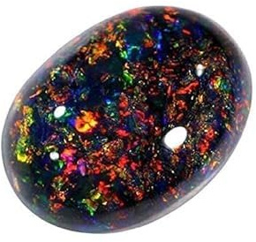 Opale noir australien naturel de 7,25 ct - Pierre précieuse non sertie - Bijoux en pierres précieuses non montées