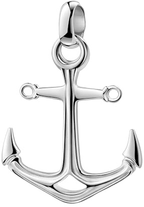 JEVELION Silberkette Anker-Anhänger 925 Silberanhänger, Silberschmuck für Damen und Herren. Mit Halskette 925 Silber - Kettenlänge 55 cm.