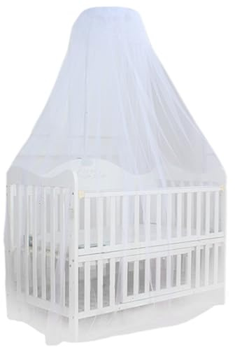 Ngbbby Baby Dome Hiversable 79 '' hoher dichter Maschen -Baldachin -Bett Vorhang mit 197 '' Circ Easy Installieren Sie Polyester Bett Baldachin für Kinderkrippe, Vorhänge