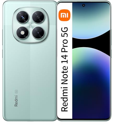 XIAOMI Redmi Note 14 Pro 5G Smartphone 12+512GB 200MP Pro-Grade AI Camera System MediaTek Dimensity 7300-Ultra 1.5K 120Hz Eye-Care Display 5110mAh Battery, Without Charger.（Green）