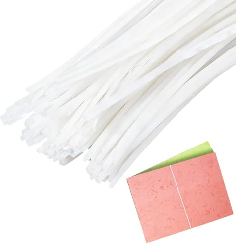 DICOSMETIC 150Pcs 11.2Inch Hot Melt Adhesive Glue Strips White Thermal Glue Strips 2mm Wide Thermal Bookbinding Tape for Book Binding Repair Hot Melt Binding Machine, 1mm Thick