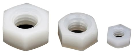 20 Stück metrische schwarze Nylon-Sechskantmuttern for Schrauben(M12X1.75)
