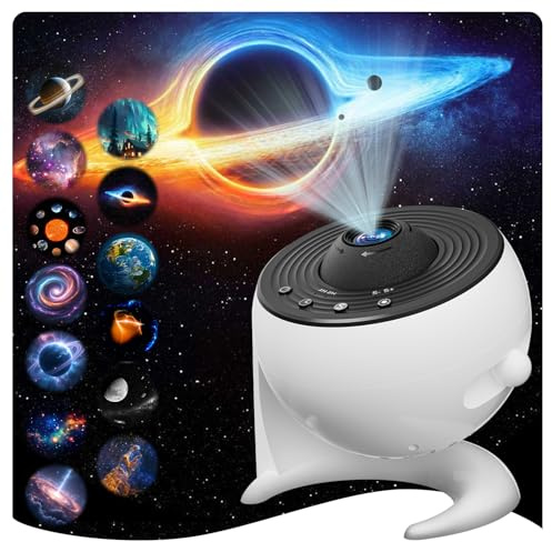 FlyEagle Proiettore Stelle Soffitto, Planetario Proiettore 13 In 1, Luce Notturna Con Timer, Stelle Luminose Cameretta, Rotazione A 360°, Proiettore Stelle Bambini Adulti, Bianco