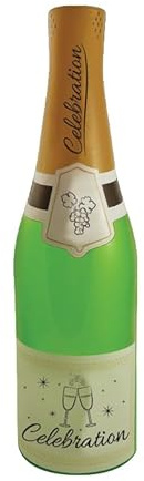 labreeze Inflatable Champagne Bottle 73cm – Celebration Blow Up Champagne Bottle Decoration – Party Prop for New Year, Weddings, Birthdays and Celebrations – Novelty Inflatable Bottle Decoration