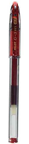 Pilot G - 3 Gel Rollerball 0.7 mm Tip (Box of 12) - Red
