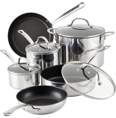 Farberware 75655 Millennium Stainless Steel Cookware Pots and Pans Set