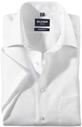 Olymp Homme Chemise Business à Manches Courtes Luxor,Modern fit,New Kent,Weiß 00,46