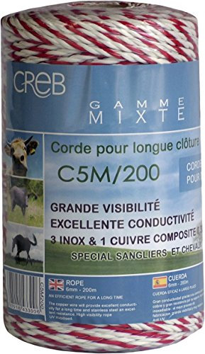 Creb C5M Super Cordelette Blanc/Rouge 1 Cuivre