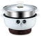 ele ELEOPTION 4-in-1 Multifunction Electric Skillet Non-Stick Stainless Steel Hot Pot Noodles Rice Cooker Steamed Egg Soup Pot MINI Heating Pan Cooking Fried, with Steam Grid, 3.6L(diameter 26CM)