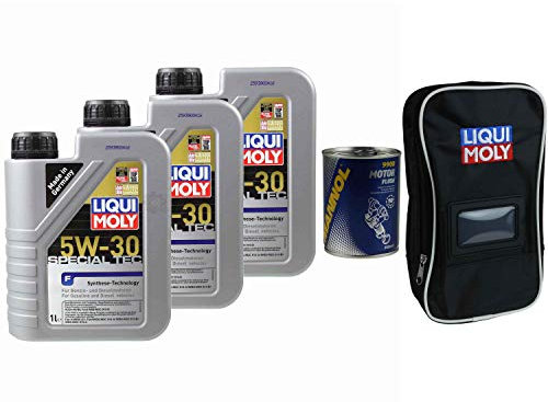 3L Motoröl Liqui Moly Special Tec F 5W-30 1x MANNOL Motor Flush ADDITIV Tasche