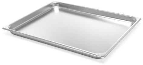 HENDI Gastronormbehälter, Temperaturbeständig von -40° bis 300°C, Heissluftöfen-Kühl- und Tiefkühlschränken-Chafing Dishes-Bain Marie, 11L, GN 2/1, 650x530x(H)40mm, Edelstahl 18/10
