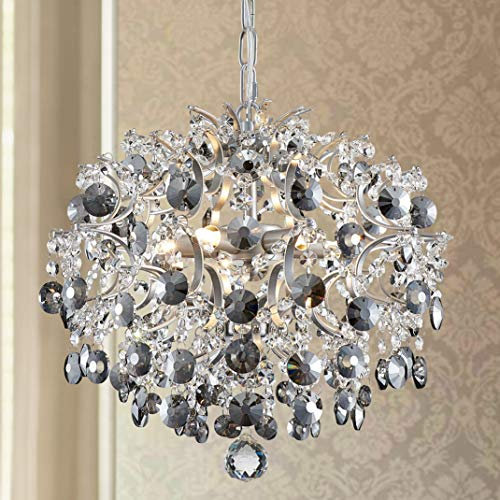BESTIER Modern Pendel Kronleuchter Kristall Regentropfen Beleuchtung Deckenleuchte Lampe für Esszimmer Badezimmer Schlafzimmer Wohnzimmer 5 G9 Lampen Erforderlicher Durchmesser 40 cm Höhe 45 cm