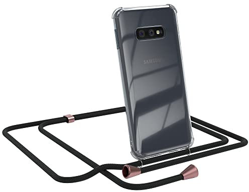 EAZY CASE Handykette kompatibel mit Samsung Galaxy S10e Handyhülle mit Umhängeband, Handykordel mit Schutzhülle, Silikonhülle, Hülle mit Band, Stylische Kette mit Hülle für Smartphone, Clips in Rose