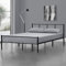 [en.casa] Metallbett Laos 160 x 200 cm Schwarz auf Stahlrahmen mit Lattenrost Bettgestell mit Kopfteil Design Doppelbett Ehebett Gästebett
