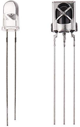 BOJACK Infrarot-Emitter- und IR-lampe-Empfängerdiode, Infrarot-Emissions- und Empfängerröhre für Arduino （Packung mit 10 Paaren）