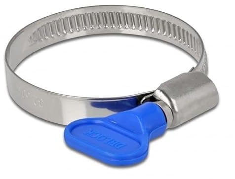 Delock Schlauchschelle mit Flügelmutter 32-50 mm 10 Stück blau