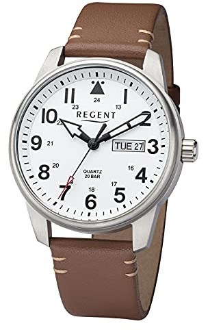 REGENT Herren-Uhren Analog Quarz One Size Weiß 32018695