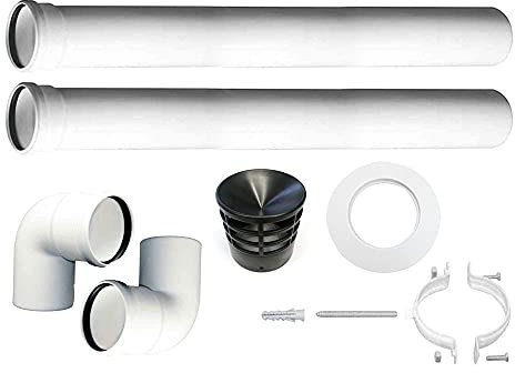Kit tubi caldaia condensazione dn 80 canna fumaria tubo plastica PPS CE Made in Italy