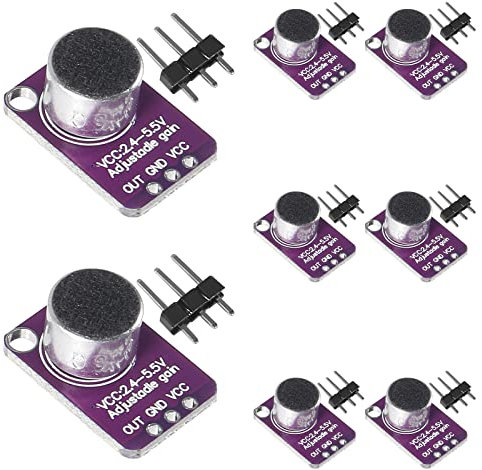 8 Pcs MAX4466 Electret Microphone Amplifier Adjustable Module Microphone Preamplifier Blue Breakout Board