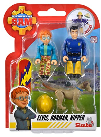 Auswahl: Simba - Feuerwehrmann Sam Figuren Set - Doppelpack mit Tier - Serie 4 - Actionfigur Norman Steele Penny (Elvis; Norman; Nipper)