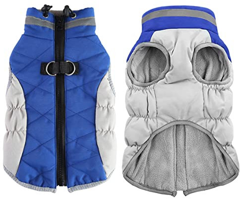 Dolahovy Winter Hundejacke Warme Hundemäntel Winddichte Hunde Kleidung Weiche Fleece gefütterte Welpenweste Reflektierende Hundejacken für kleine mittlere Hunde Chihuahua Outdoor