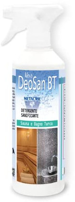Metacril New DeoSan BT + Flacone Vaporizzatore, Detegente e Deodorante per Sauna e Bagno Turco - 500 ML