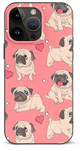 Lurnise Handyhüllen Möpse Welpen Phone Shell Case Telefonabdeckung TPU Phone Case Kompatibel Mit iPhone 14 Pro Max
