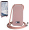 WenBaby Handykette für Samsung Galaxy S8 Hülle mit Band,Handyhülle mit Schnur zum Umhängen Silikon Seil Necklace Schutzhülle mit Kordel Tasche Case TPU Bumper für Galaxy S8- Sandrosa
