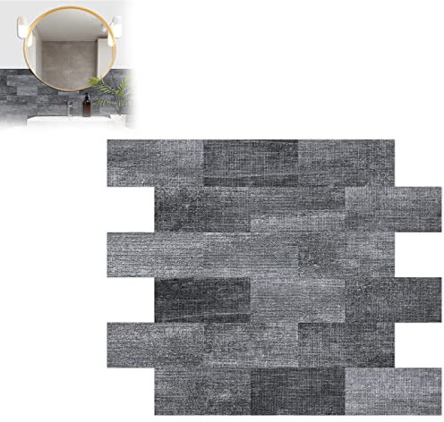 YRHome 10 Blatt Holztextur Wandfliesen Fliesenaufkleber Selbstklebende Fliesensticker Küche Backsplash-Fliesen 34,3 x 29 cm Klebefliesen Fliesendekor Wand Platte für Bad Küche Badezimmer - Modell D