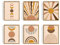 FREEBLOSS Kunstdruck Poster, Poster Aesthetic Bilder Set Mondphase Aesthetic Dekoration Bilder 6 Stücke Wall Art für Schlafzimmer und Wohnzimmer 20x25cm
