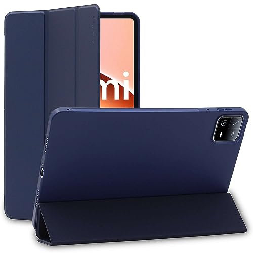 ebestStar - Coque pour Xiaomi Pad 6, Pad 6 Pro, Etui Slim Cover, Housse Silicone Rabat Magnétique, Bleu Foncé