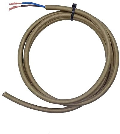 3m Kabel 2x0,75 mm² Rund 2G H03VV-F Ø5mm Schlauchleitung PVC Stromkabel (Gold)