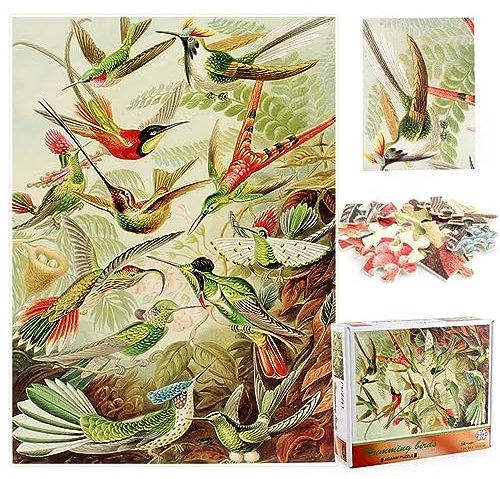 Yiting 1000 Piece Jigsaw Puzzles for Adults, Hummingbirds/Flowers/Butterfly/Bird/Christmas Jigsaw Puzzle, Darrell Bush Canoe Lake Jigsaws Puzzle, Animal World Dog Cat Sea Turtles Jigsaw Puzzle Kid Toy