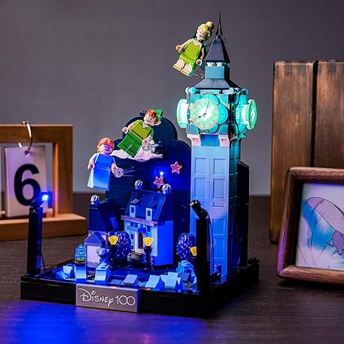 LocoLee Led Licht Set Kompatibel mit LEGO Disney Peter Pans & Wendys Flug über London, Led Beleuchtungs Set Compatible with LEGO 43232 Disney Peter Pan - Nur Lichter Set, Kein Modell