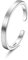 Chriscoco 925 Silber Ringe für Damen Verstellbare Ring Bandring Eheringe Verlobungsring Daumenring Verstellbar Offener Ring für Damen Herren 2MM