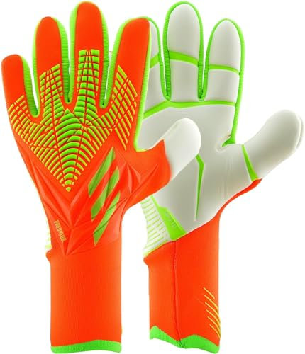 Adidas Predator Pro PC Torwarthandschuhe aus Silikon/Leder/Innenhand URG 2.0 / Abriebzonenschutz/Kompressionseingang - Solar Red 8