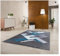MDEKOR Teppich für Wohnzimmer Schlazimmer Esszimmer 160x230 Grau Türkis ÖKO-TEX Kurzflor Wohnzimmerteppich