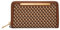 Fossil Women's Liza Zip Around Clutch, Braun und gestreift, 19.54 cm L x 2.54 cm W x 11.43 cm H