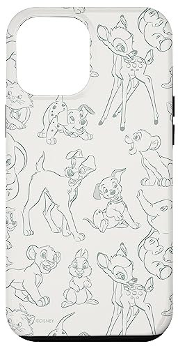 Disney Classic Figuren Simba Dumbo Bambi, Alloverprint Hülle für iPhone 12 Pro Max
