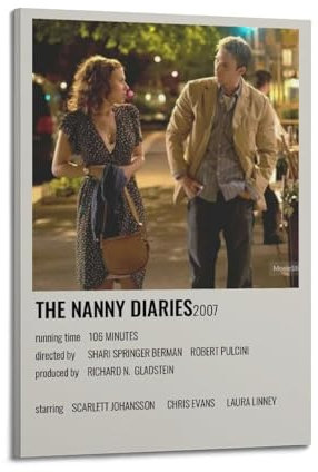 greb The Nanny Diaries Filmposter auf Leinwand, Raumdekoration, ästhetisches Poster, künstlerisches Poster für Schlafzimmer, Wohnzimmer, Wände, 50 x 75 cm, Rahmenstil