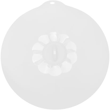 Zerodeko 1 Pc Couvercles Extensibles En Silicone Réutilisables Nourriture Couvercle De Poêle Couvercles En Silicone Hermétiques Wok De Cuisine Universel Blanche Four Micro-