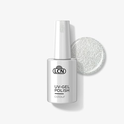 LCN UV-Nagellack Silver Disco– Deckender und langanhaltender Shellac – Schonende Soak-off Ablösung – Vegan, tierversuchsfrei und HEMA-frei – 10 ml