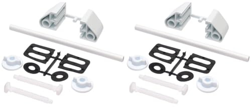 Merriway BH02035 Toilet Seat Fitting Kit - White (Pack of 2)
