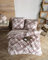 ZIRVEHOME Bettwäsche-Set 155x220 cm. 2 teilig, braun, 100% Baumwolle/Renforcé mit Reißverschluss atmungsaktiver Baumwolle Wende bettbezug kariert Gemustert Kissenbezug 80x80 cm. Vega V2