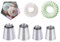 WishesMar 4 Pezzi Grande Beccucci in Acciaio Decorative per Biscotti - Bocchette Ugelli Set per Torte, Cupcakes, Cookie Pasticceria, Pasticcini