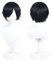 30cm lange Perücke, universelle Anime Kostüm Cosplay Perücke, perfekt für Partys, den täglichen Gebrauch, Festivals und Halloween (Schwarz)
