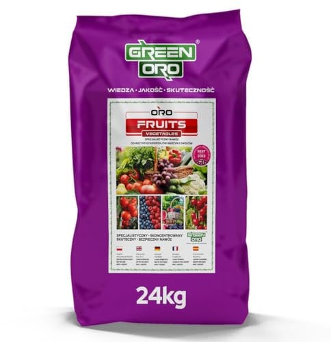 GREEN ORO ORO FRUITS 5KG – Fertilizante especial para frutas y verduras, duradero, regenerador, para fresas, frambuesas, vides, árboles frutales y más