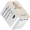 RoadZ Reiseadapter Weltweit, Universal Reisestecker mit 2 USB, 3 USB- C und 1AC Steckdose, 30W Internationaler Steckdosenadapter, Universaladapter für Deutschland USA England Australien